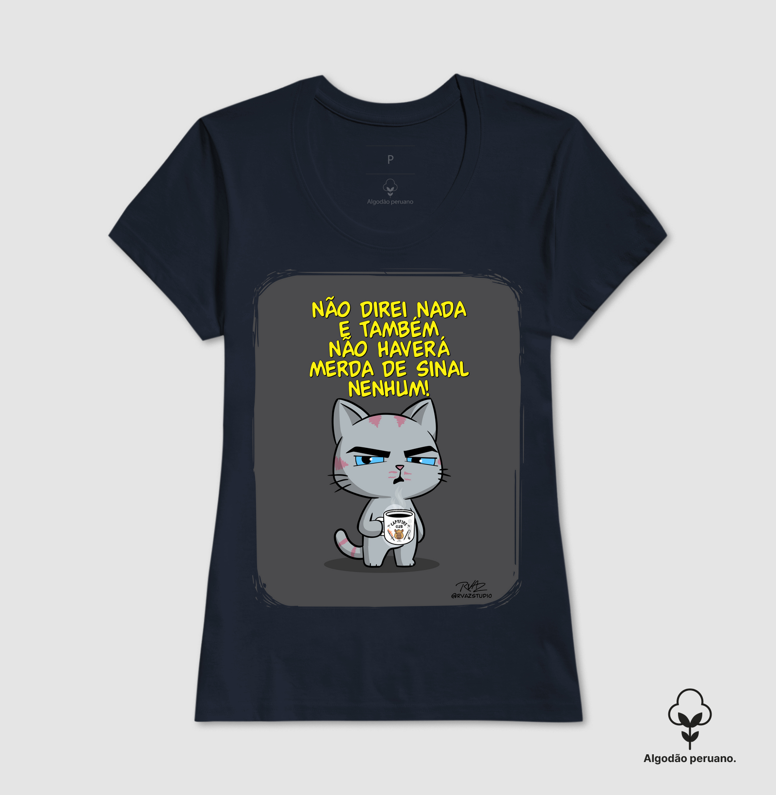 Camiseta Gato Sincero Sinal Nenhum - Imagem 2