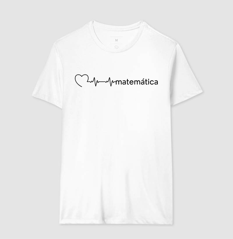 Camiseta Matemática Batimento Cardíaco - Letras Pretas - Imagem 5
