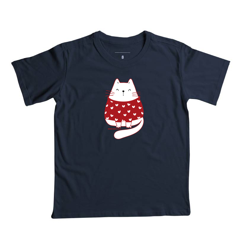 Gata branca de suéter vermelho - Imagem 4
