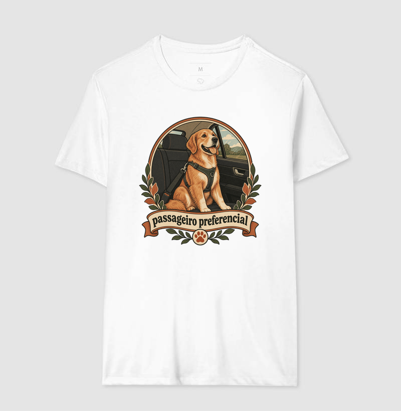Camiseta Cachorro Carro "passageiro preferencial" | Pelo & Pano - Imagem 4