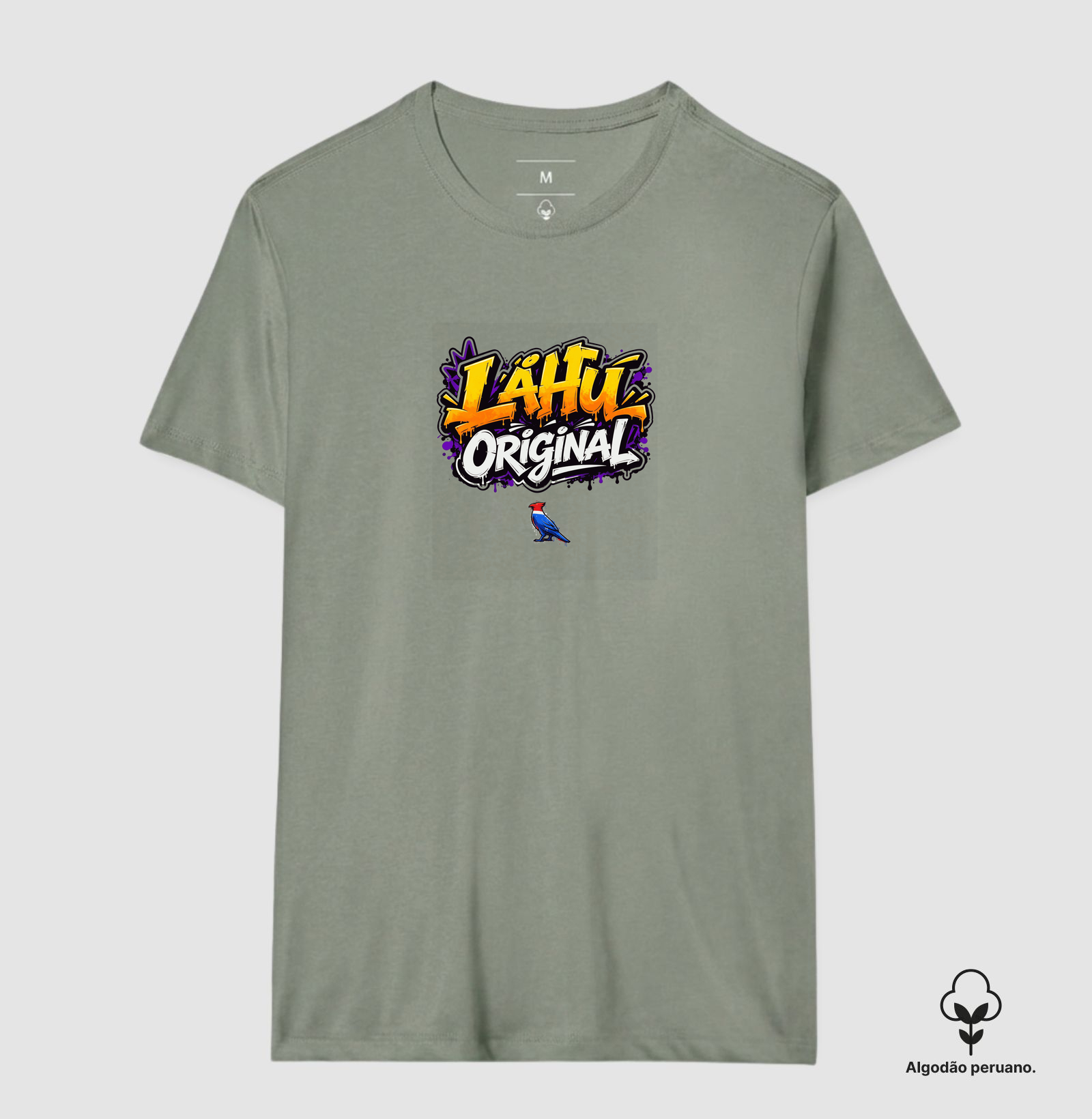 O grafite LÄHU Original brilha em tons vibrantes de laranja e roxo, traduzindo energia e movimento. Mistura perfeita entre arte de rua e moda contemporânea, feita para quem vive o estilo com propósito. - Imagem 9
