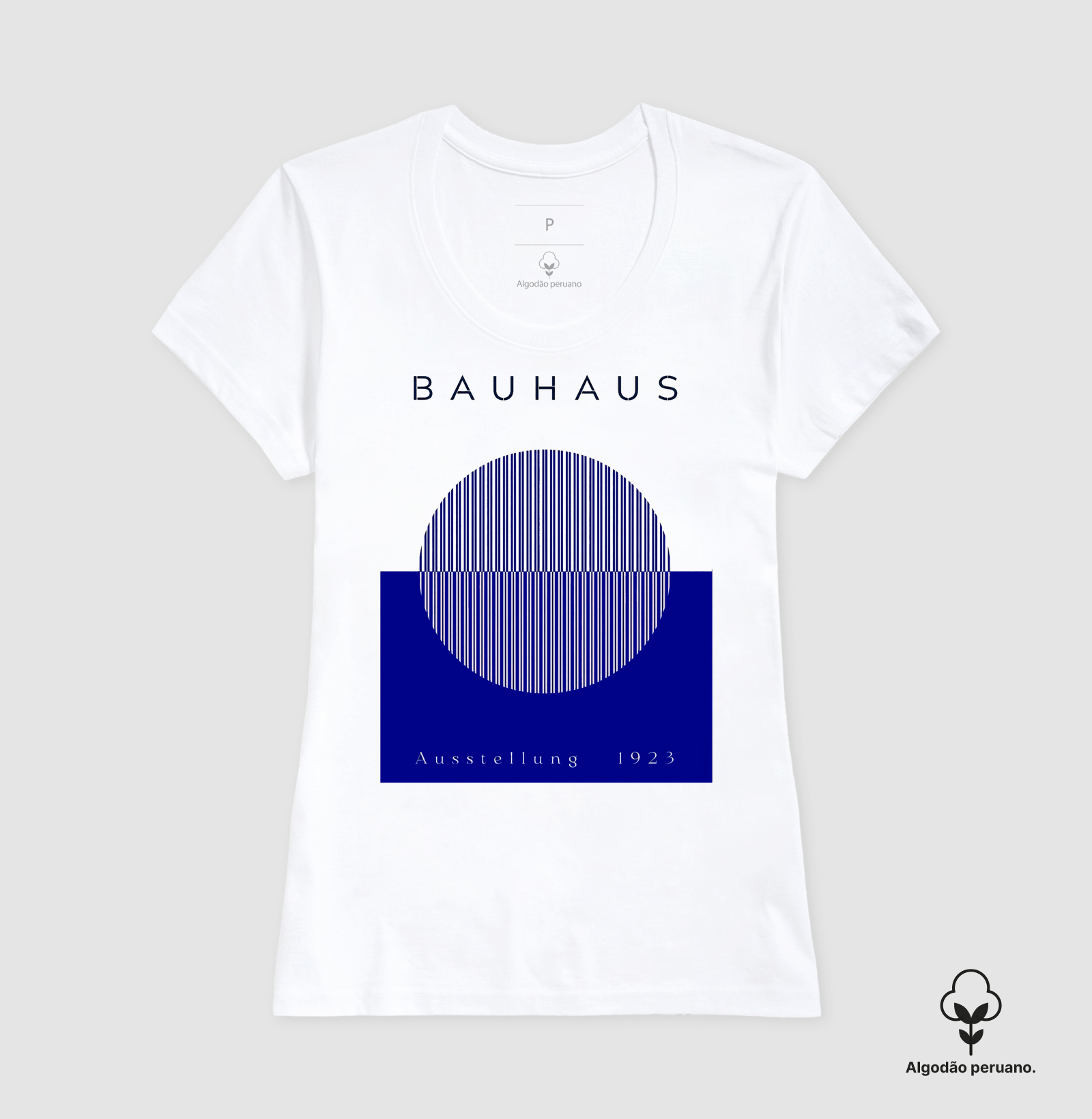 Camiseta Bauhaus 1923 | Design Geométrico Minimalista | Algodão Peruano - Imagem 3