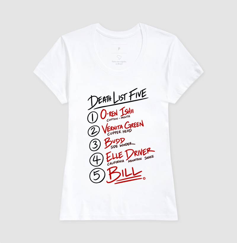 Camiseta Kill Bill – Death List Five - Imagem 3