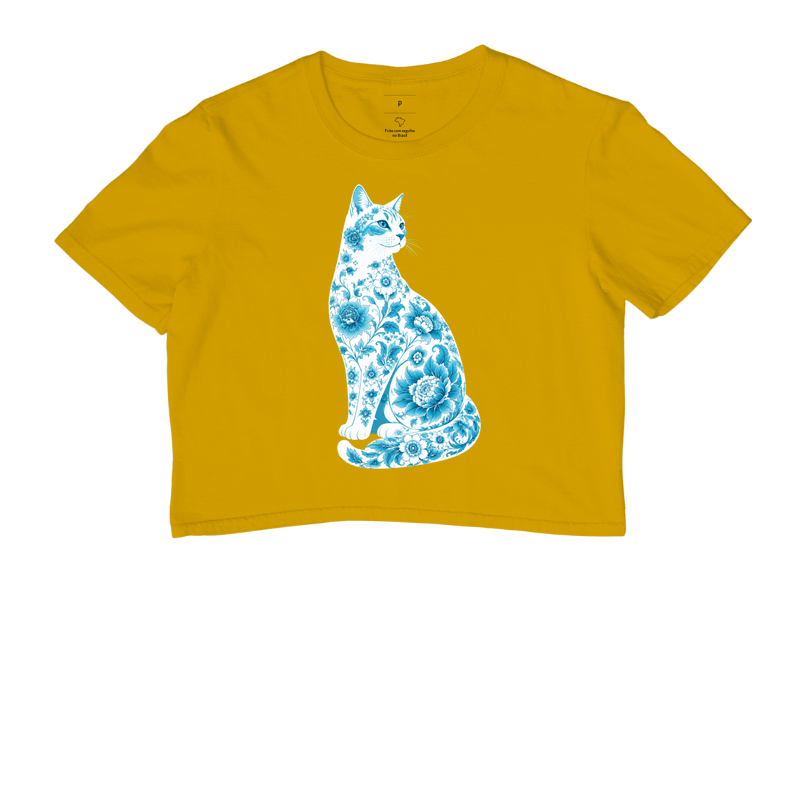 Gato Floral Azul - Imagem 8