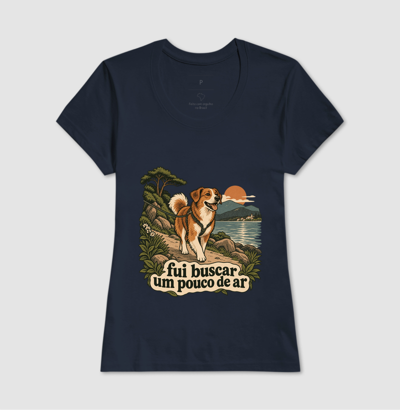 Camiseta Cachorro Natureza "fui buscar um pouco de ar" | Pelo & Pano - Imagem 7