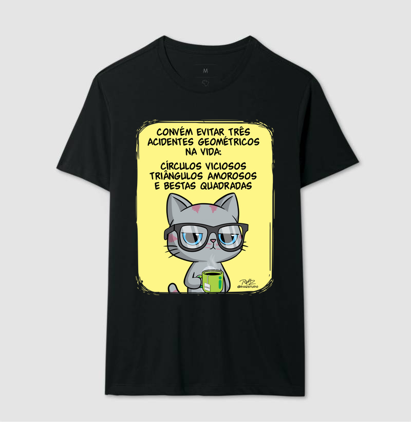 Camiseta Gato Sincero Geometria - Imagem 2
