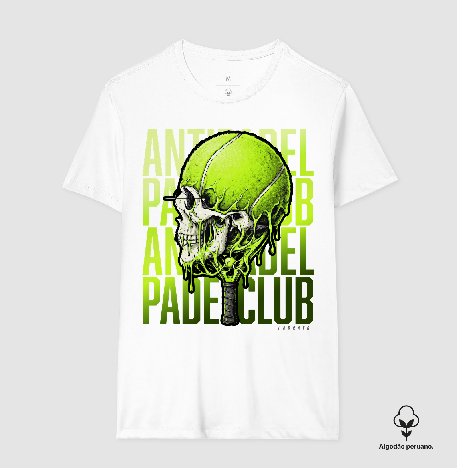 Camiseta Anti-Padel Caveira Verde - Imagem 8