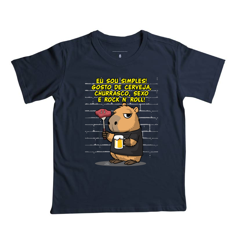 Camiseta Capivara rock simples - Imagem 3