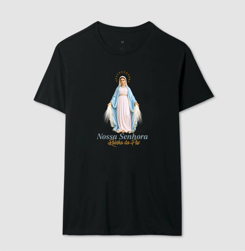 Camiseta Católica Nossa Senhora Rainha da Paz - Imagem 2
