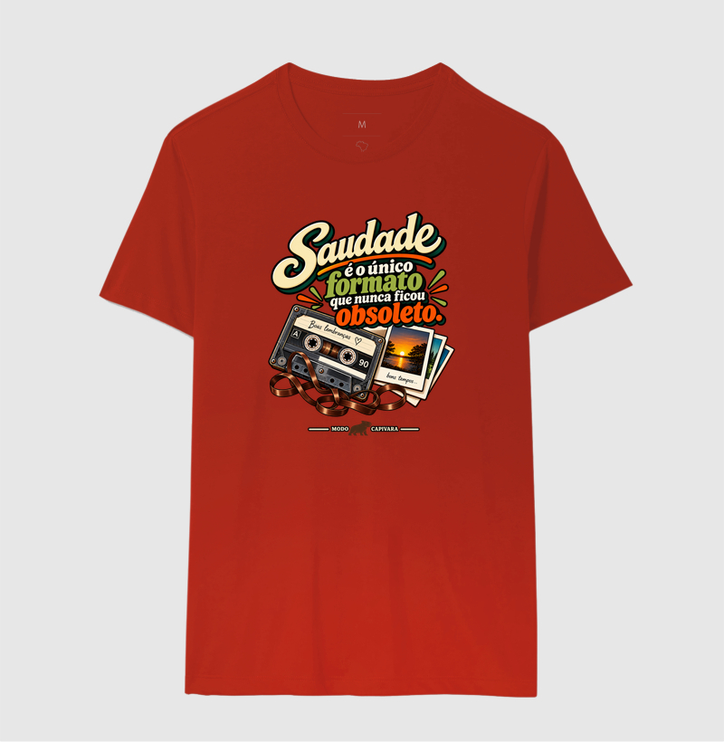 SAUDADE É O ÚNICO FORMATO QUE NÃO FICOU OBSOLETO - Modo Capivara - Camiseta - Imagem 12