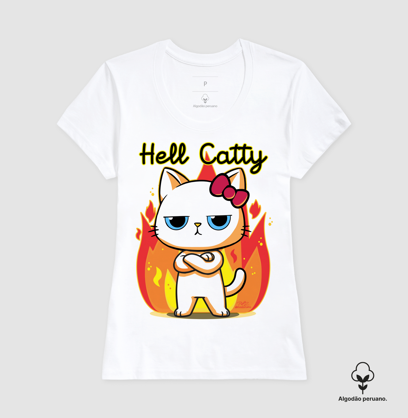 Camiseta Gato Sincero Hell Catty - Imagem 2