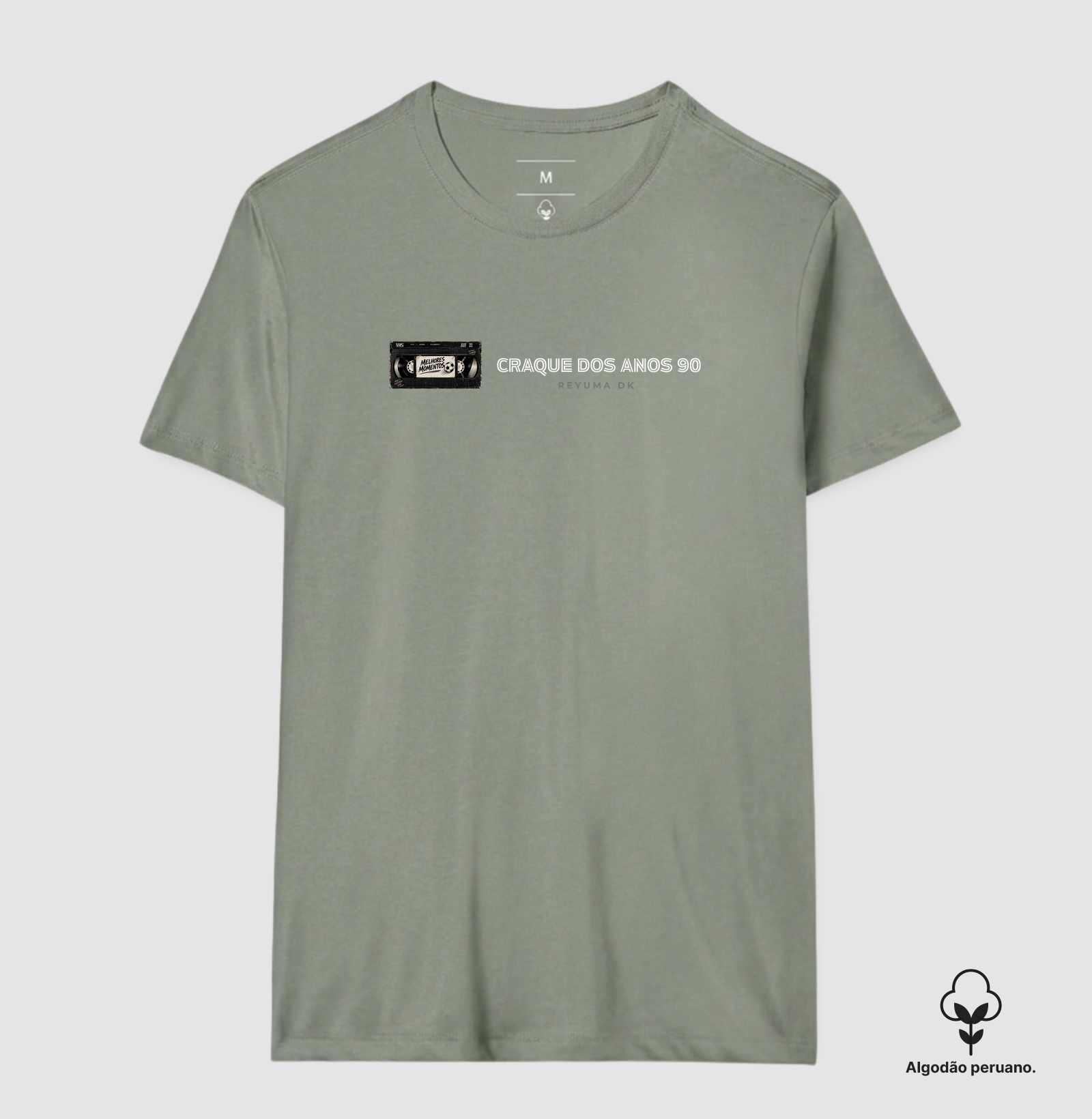 Camiseta Masculina, Feminina, Babylook e Unissex de Algodão Peruano Futebol "Craque dos anos 90"  - Imagem 3