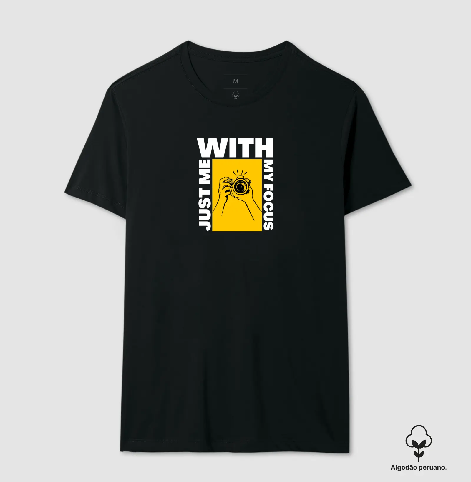 Camiseta Premium algodão Peruano Just Me with My focus - Imagem 3