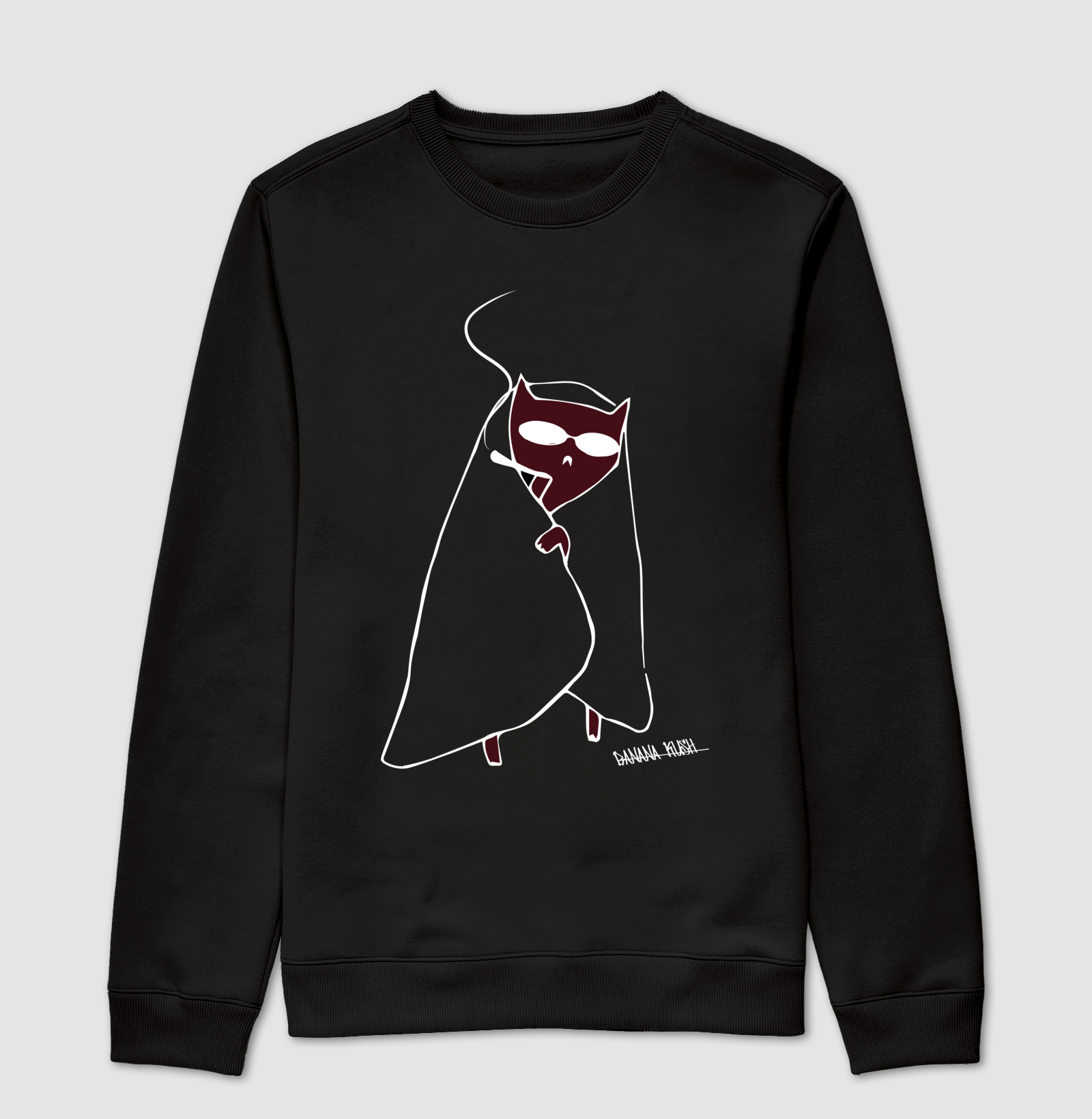 Cat Smoking Moletom Premium