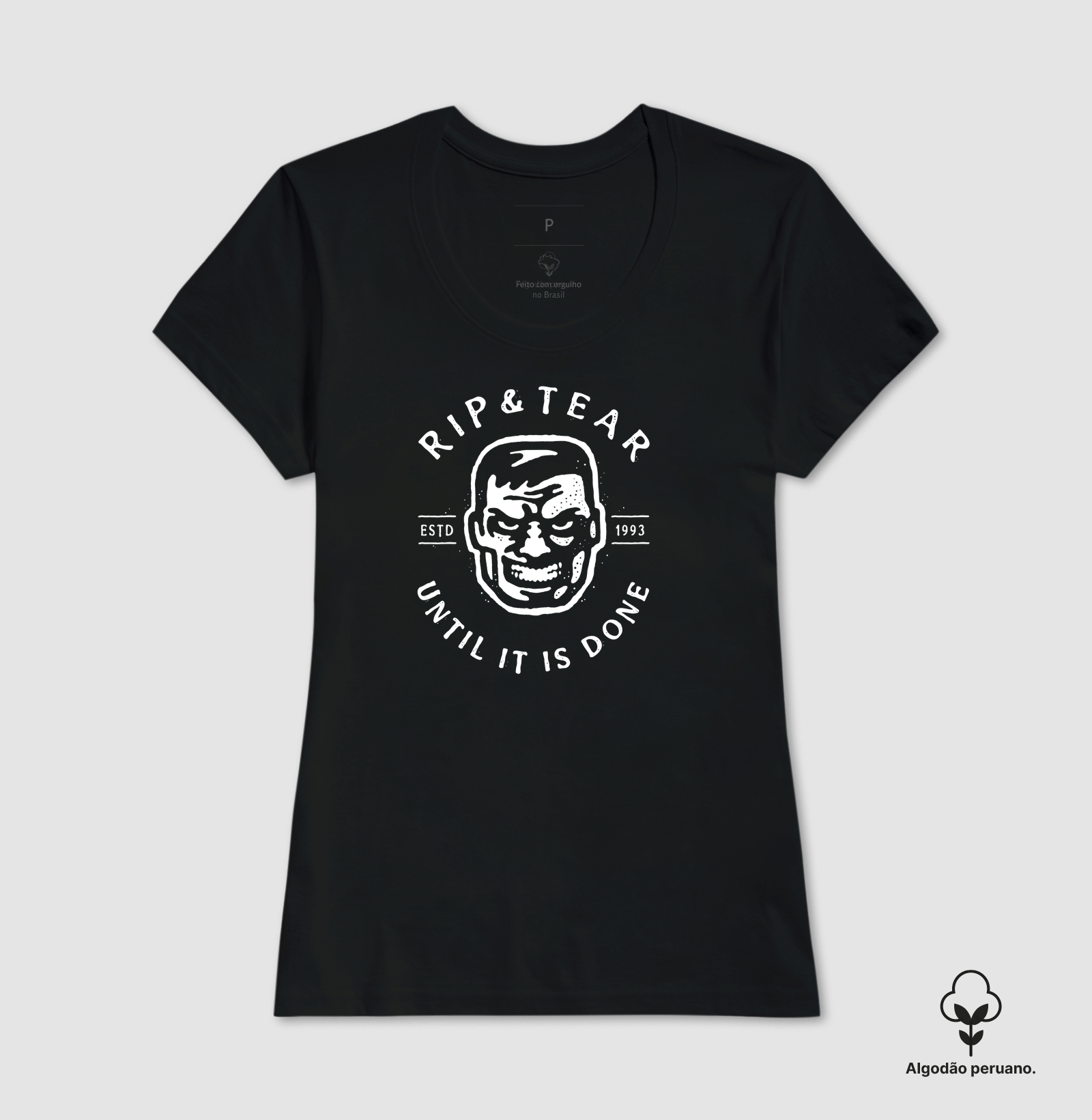 Camiseta Algodão Peruano Rip & Tear - IDKFA - Imagem 3