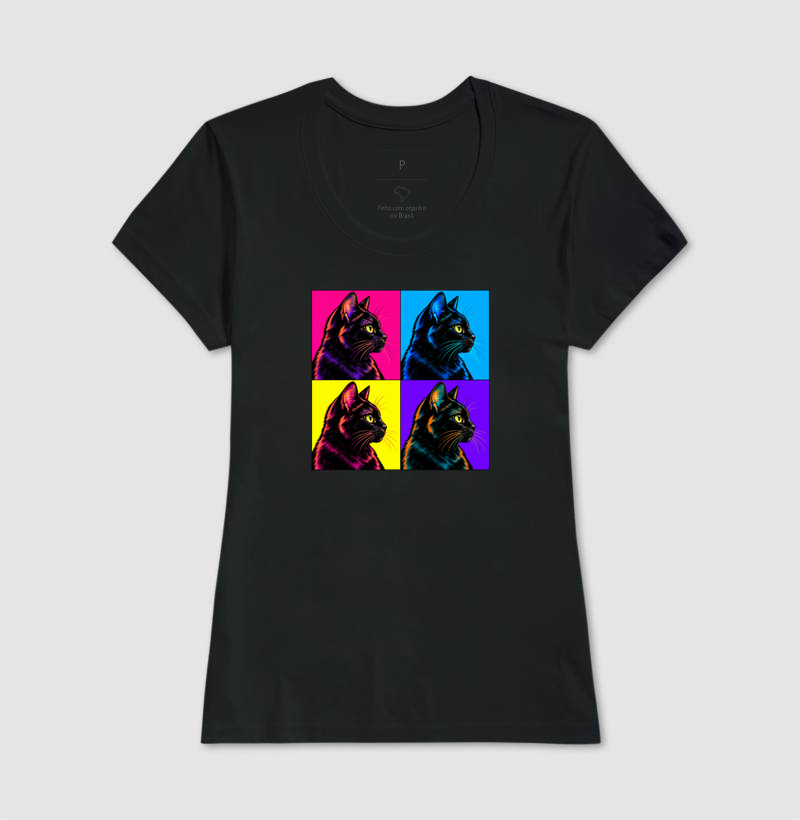 Gato Preto Pop Art - Imagem 3