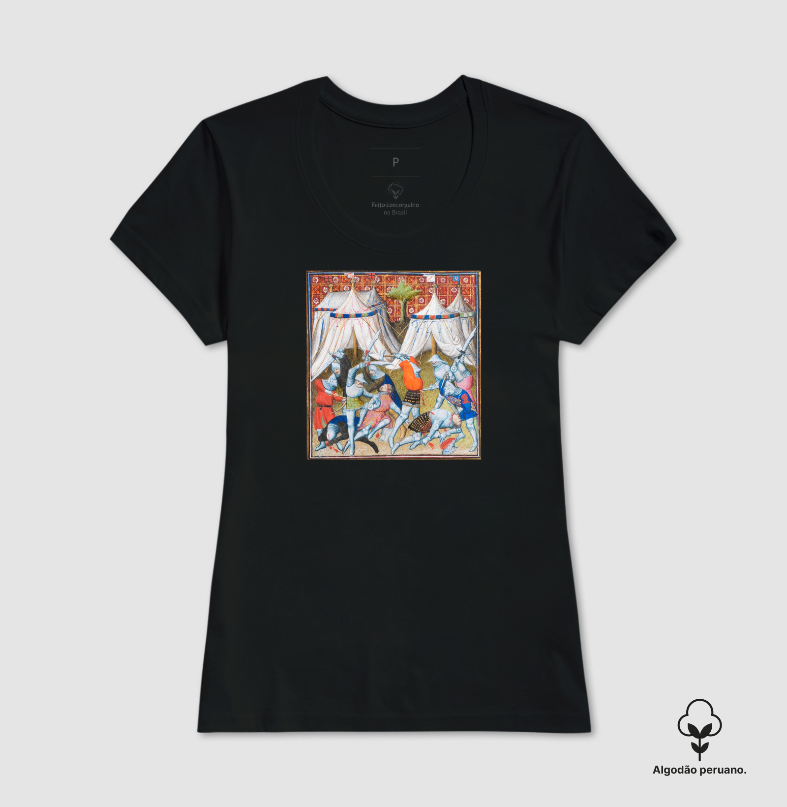 Camiseta Algodão Peruano A Noite das Lâminas – Conflito Medieval em Campo - Imagem 5