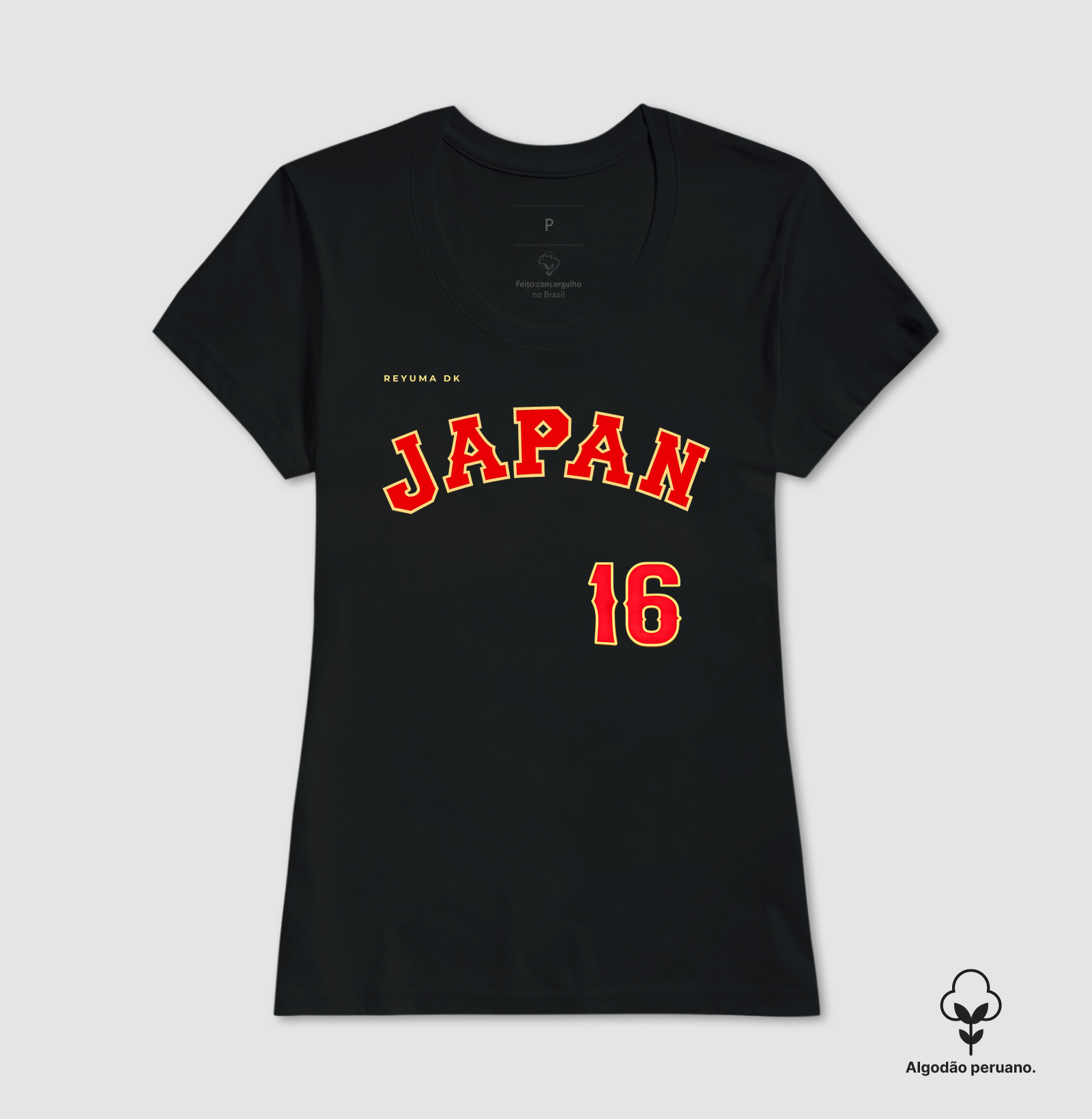 Camiseta Masculina, Feminina, Babylook e Unissex de Algodão Peruano Baseball "WBC Japan #16"  - Imagem 4