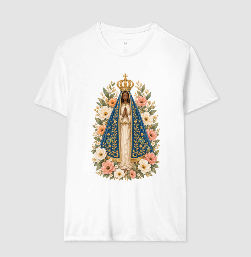Nossa Senhora Aparecida Aquarela Floral - Imagem 6