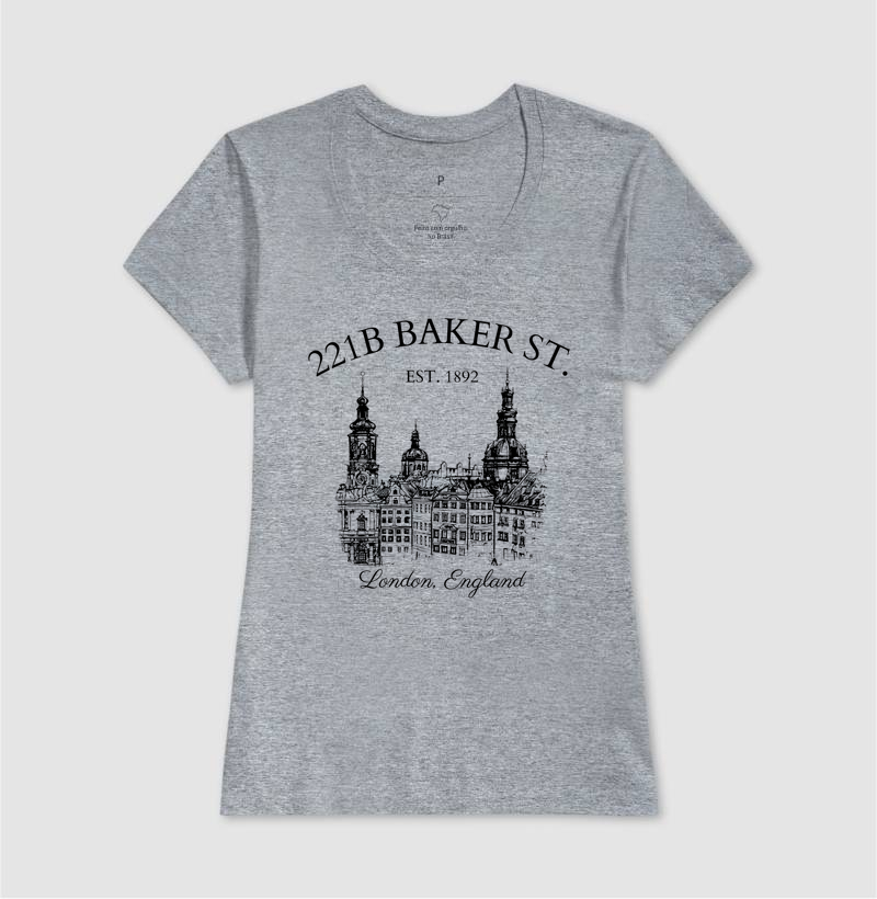 Camiseta Sherlock Holmes 221B Baker Street – Literatura Inglesa  - Imagem 5