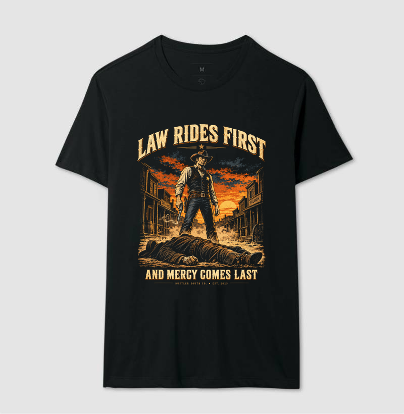 Camiseta Western Masculina Law Rides First Dustler South Co. - Imagem 2