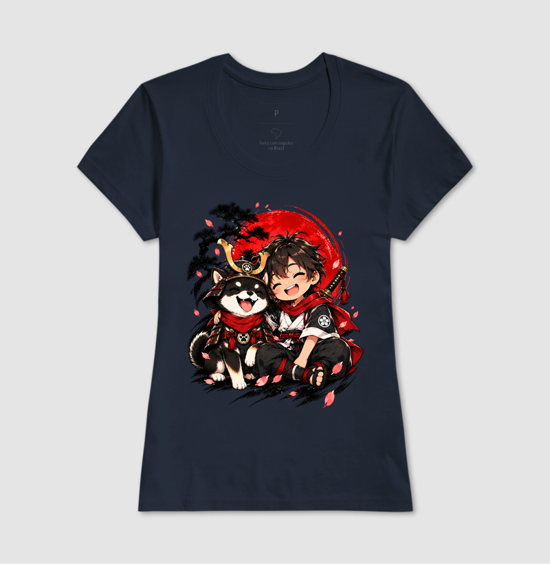 Pequeno Samurai & Shiba — Amigos de Honra (Preto) - Imagem 7