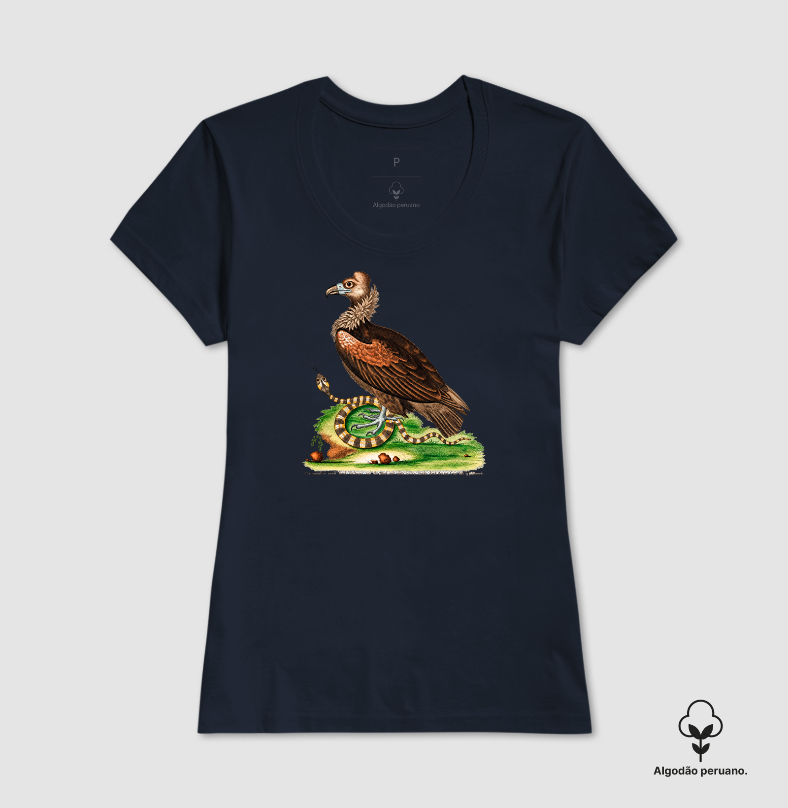 Camiseta Abutre e Serpente — História Natural do Século XVIII - Imagem 8