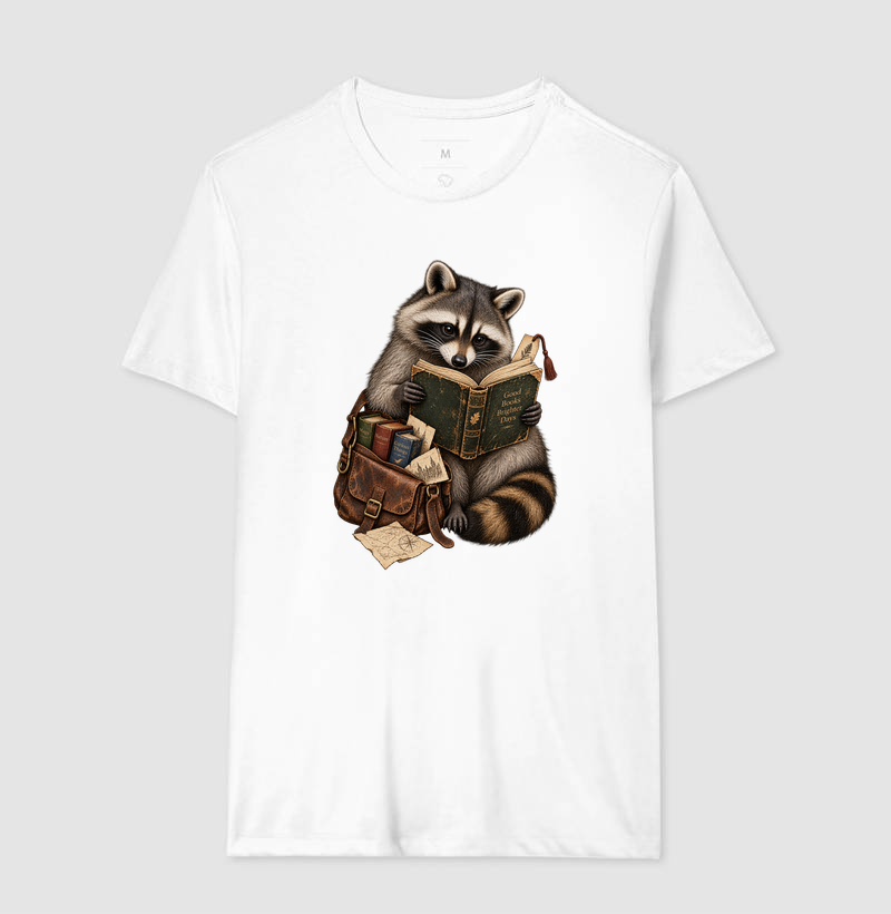 Camiseta Guaxinim Leitor - Imagem 4