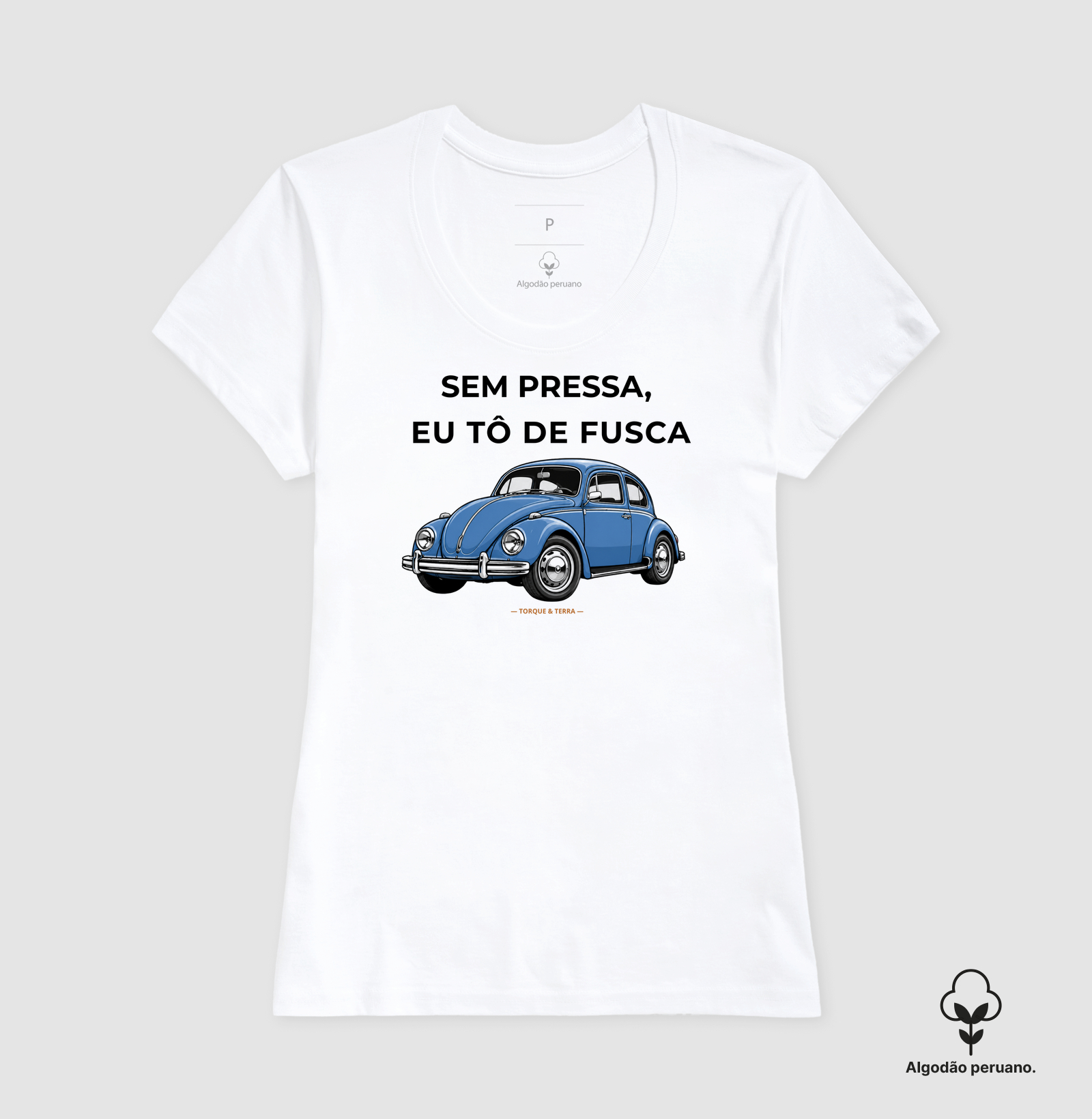 Sem pressa, eu tô de fusca - Azul médio acinzentado - Imagem 8