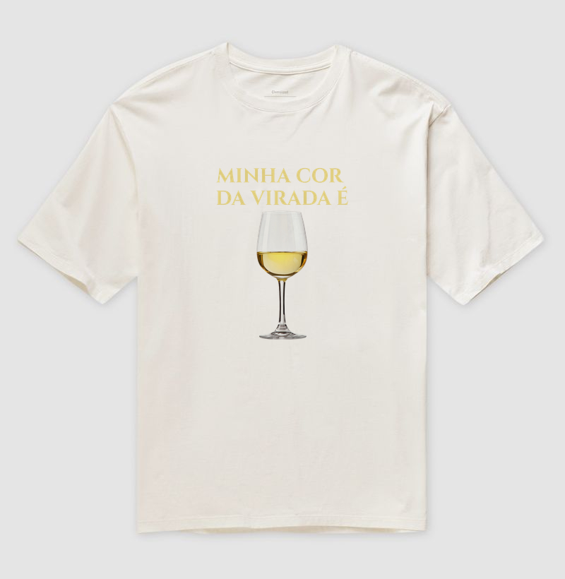 Camiseta Oversized Cor da Virada - Branco - Imagem 3