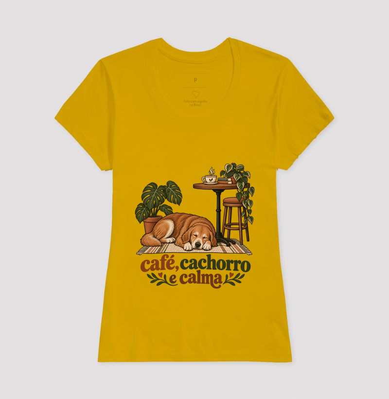 Camiseta Cachorro Café "café, cachorro e calma" | Pelo & Pano - Imagem 15