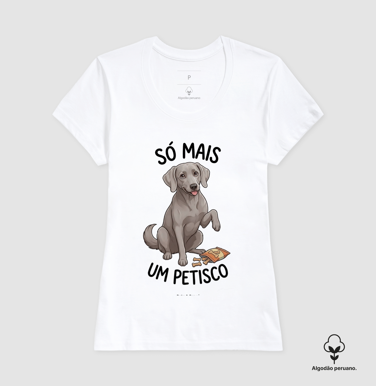 CAMISETA ALGODÃO PERUANO WEIMANARER PETISCO - Imagem 7
