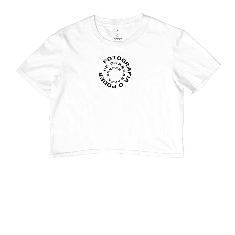 Camiseta feminina cropped fotografia o poder de guardar para sempre - Imagem 3