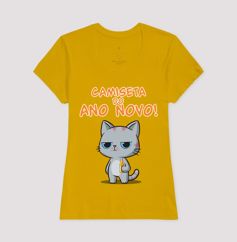 Camiseta Gato Sincero Ano Novo - Imagem 15