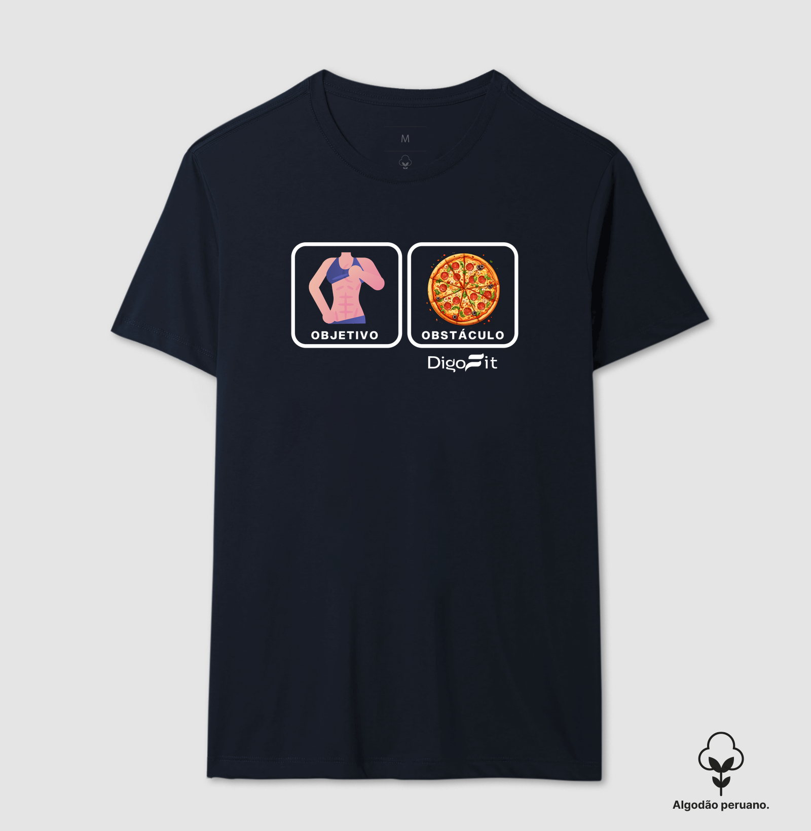 CAMISETA ALGODÃO PERUANO ACADEMIA OBJETIVO X OBSTÁCULO - Imagem 6