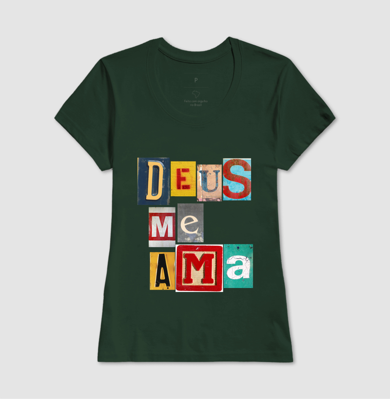 Camiseta Cristã Deus Me Ama - Imagem 13