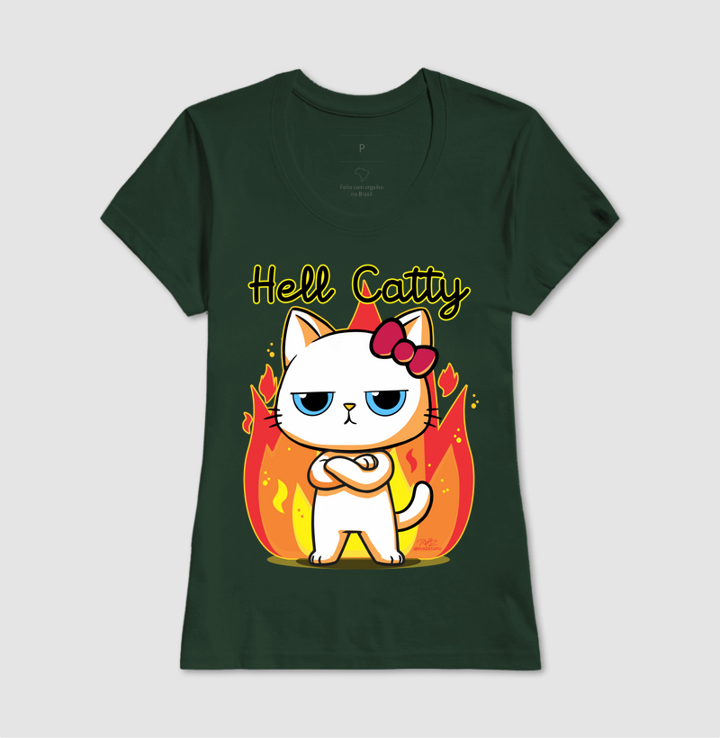 Camiseta Gato Sincero Hell Catty - Imagem 13