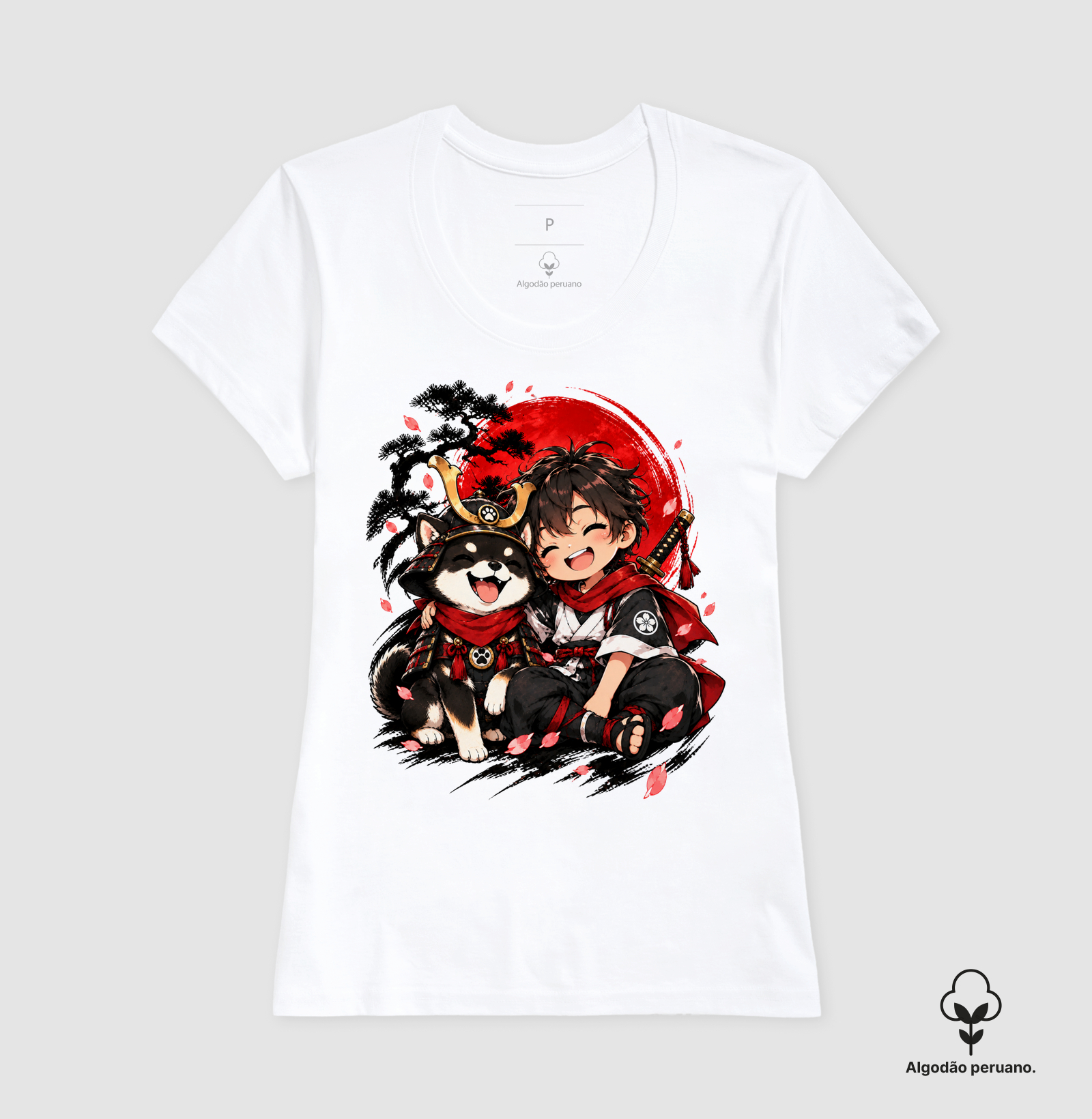 Pequeno Samurai & Shiba — Amigos de Honra (Preto) - Imagem 6