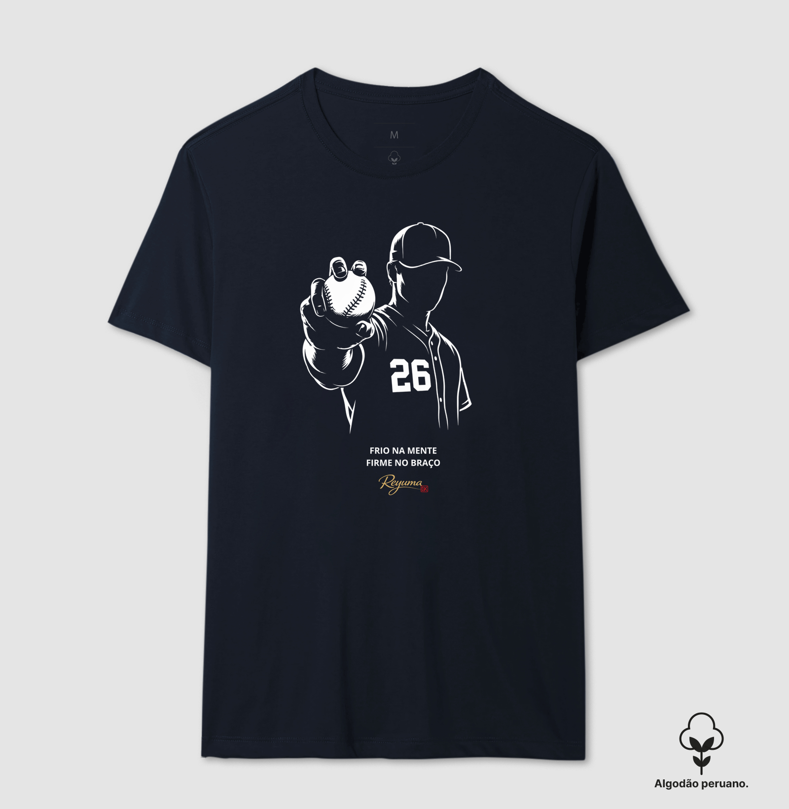 Camiseta Masculina e Feminina de Algodão Peruano Baseball "Frio na Mente" - Pai e Filho - Imagem 6