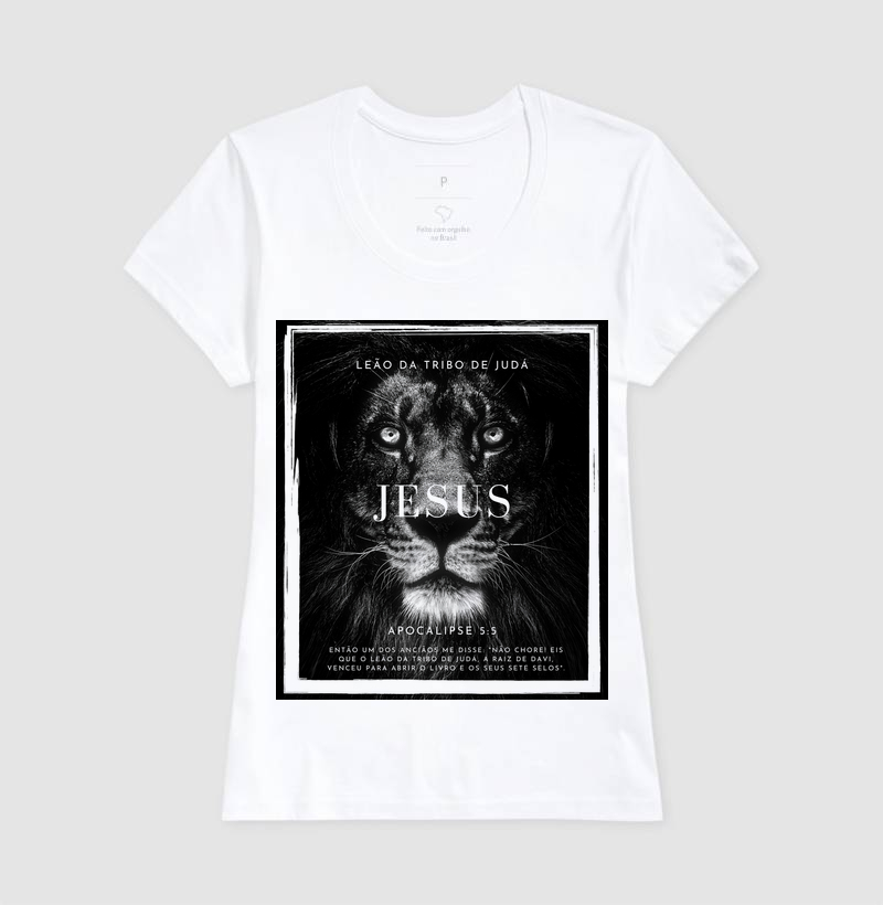 Camiseta Cristã Leão da Tribo de Judá - Imagem 5