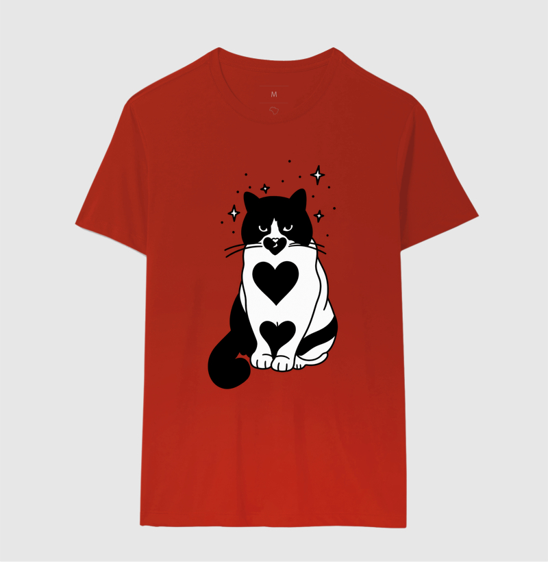 Camiseta Gato Coração - Imagem 6