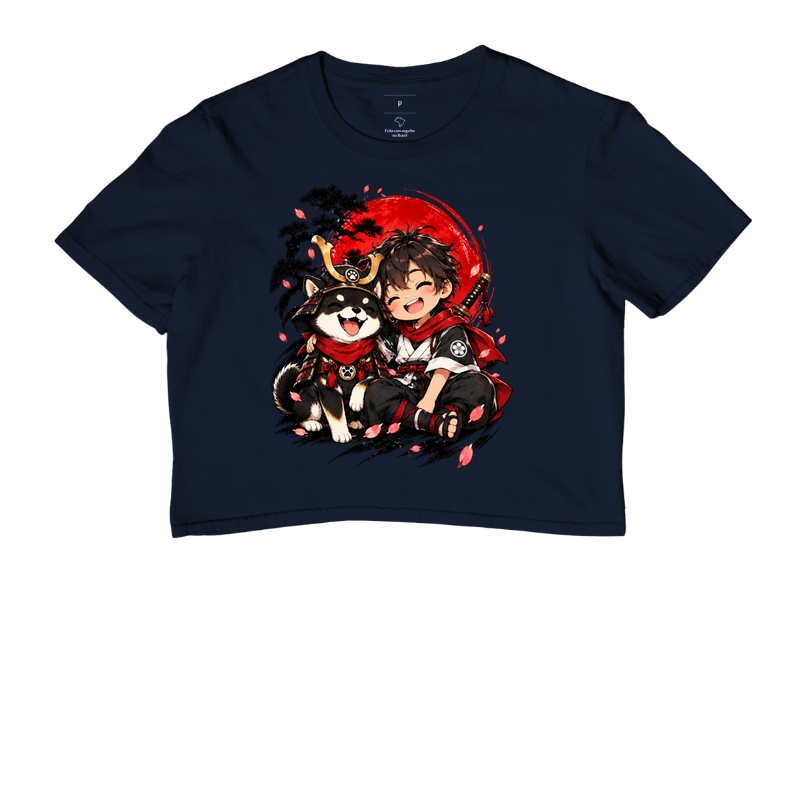 Pequeno Samurai & Shiba — Amigos de Honra (Preto) - Imagem 4