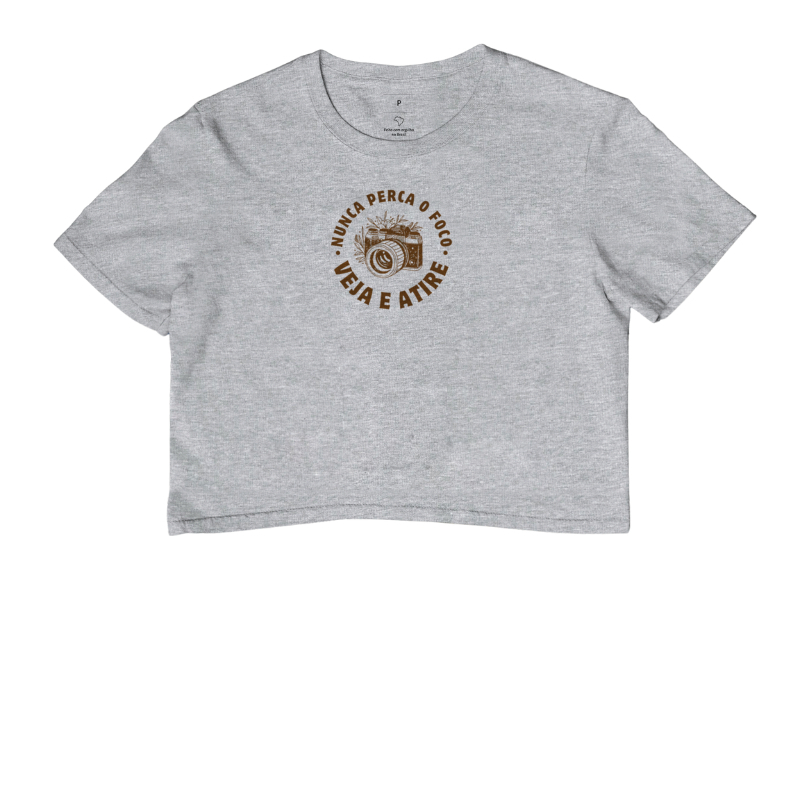 Camiseta feminina cropped, nunca perca o foco - Imagem 4