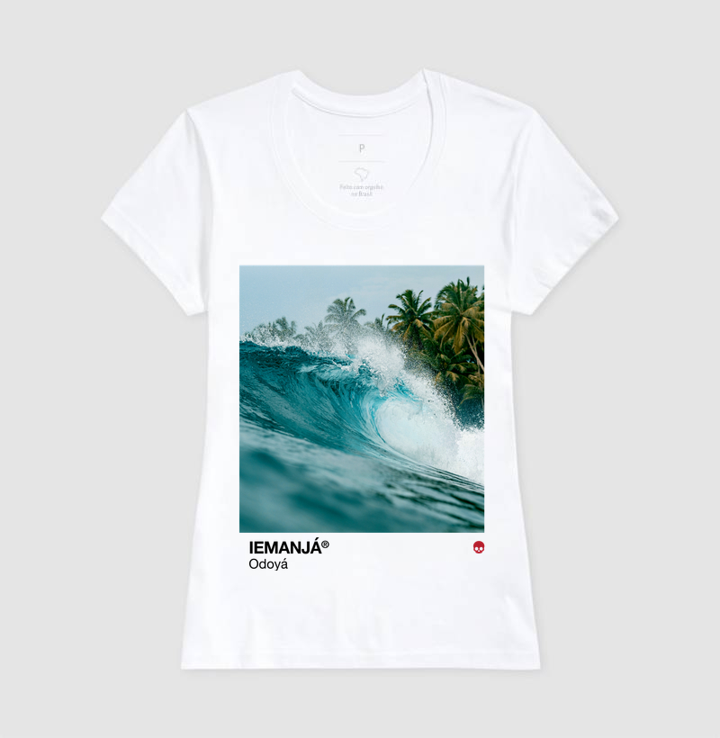 Camiseta Umbanda Orixá Iemanjá - Mar e Coqueiros - Imagem 5