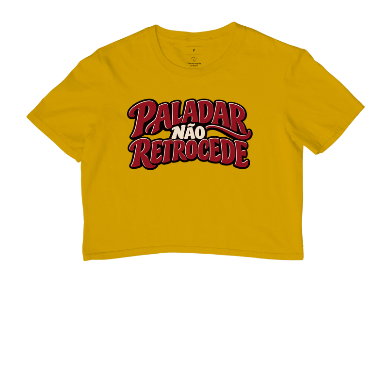 Camiseta Cropped Paladar Não Retrocede – Frase Divertida de Vinho - Imagem 8