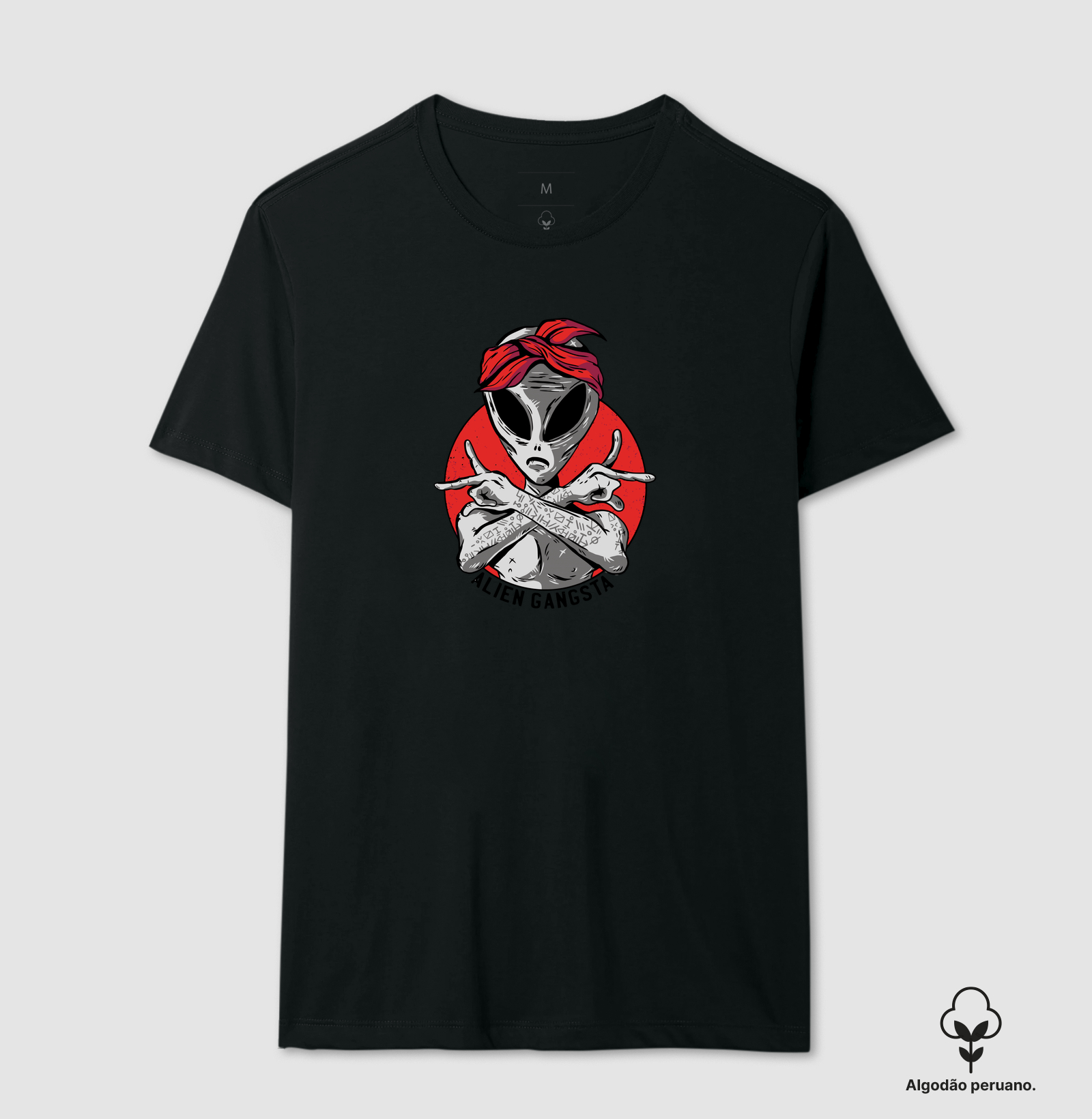 Camiseta Algodão Peruano Alien Gangsta - Imagem 6