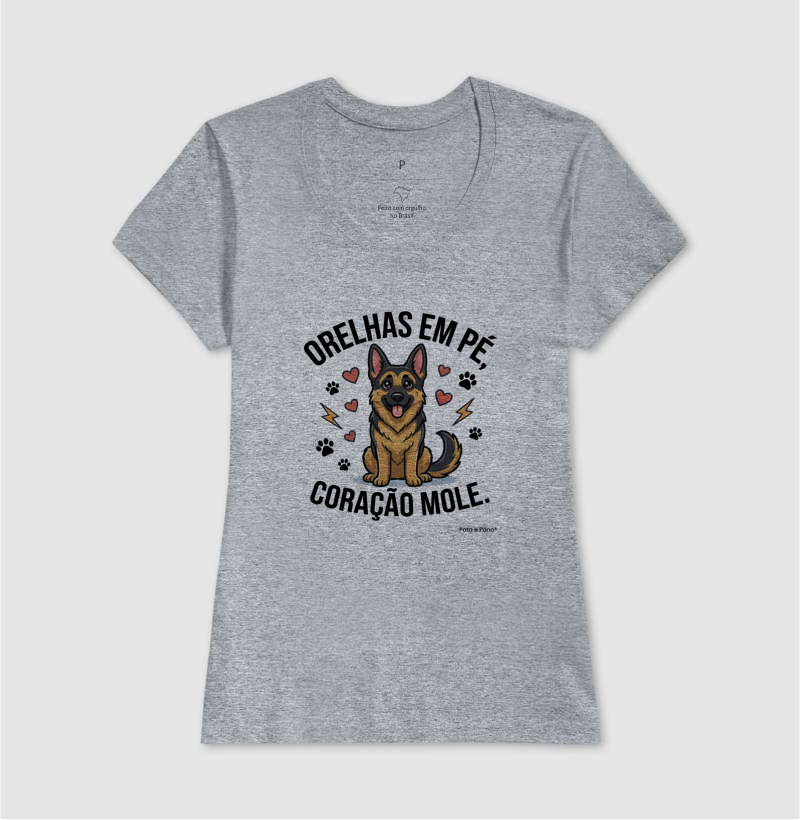 CAMISETA PASTOR ALEMÃO CORAÇÃO MOLE - Imagem 5