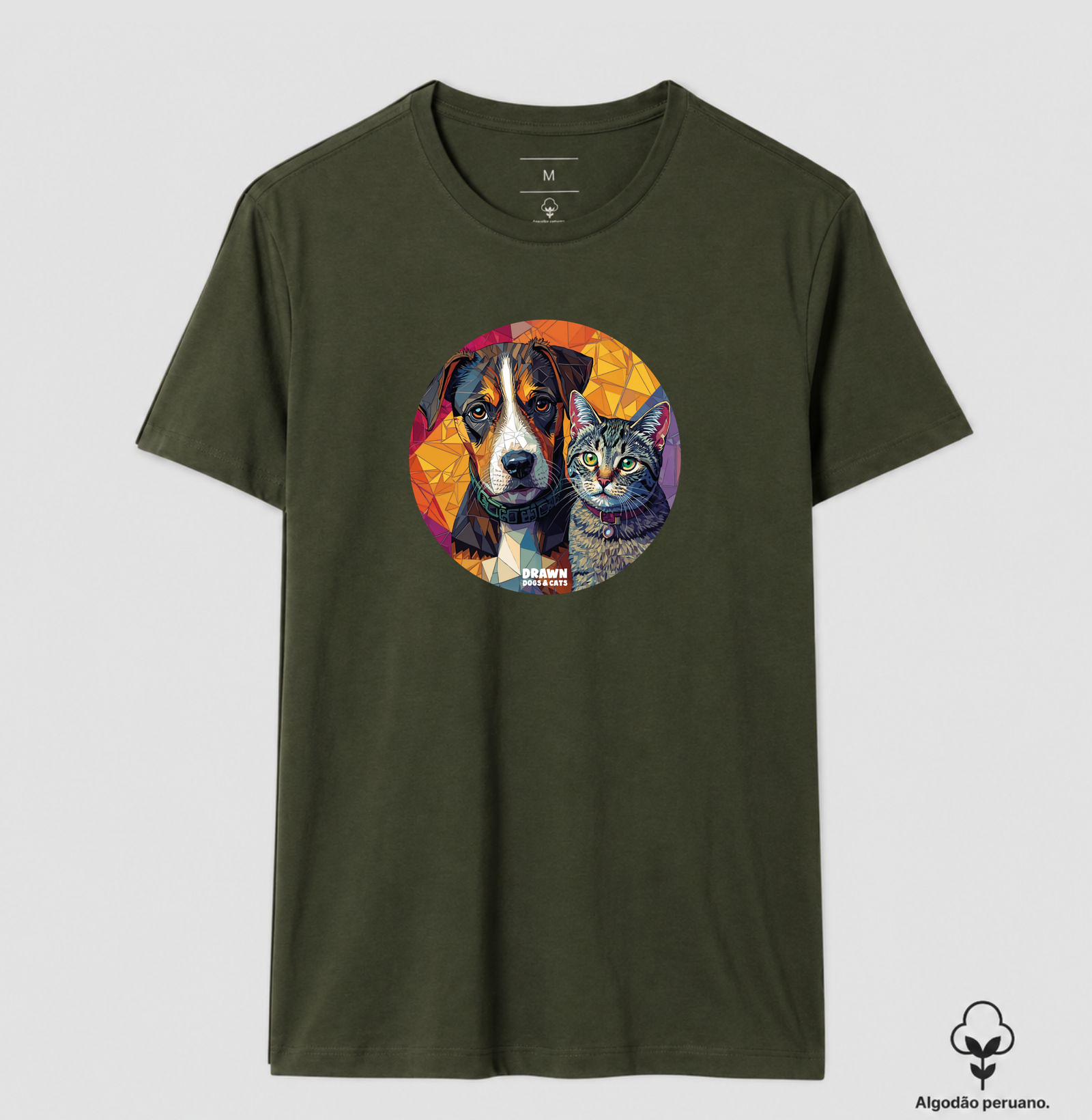 Cachorro e gato mosaico em círculo - Imagem 9