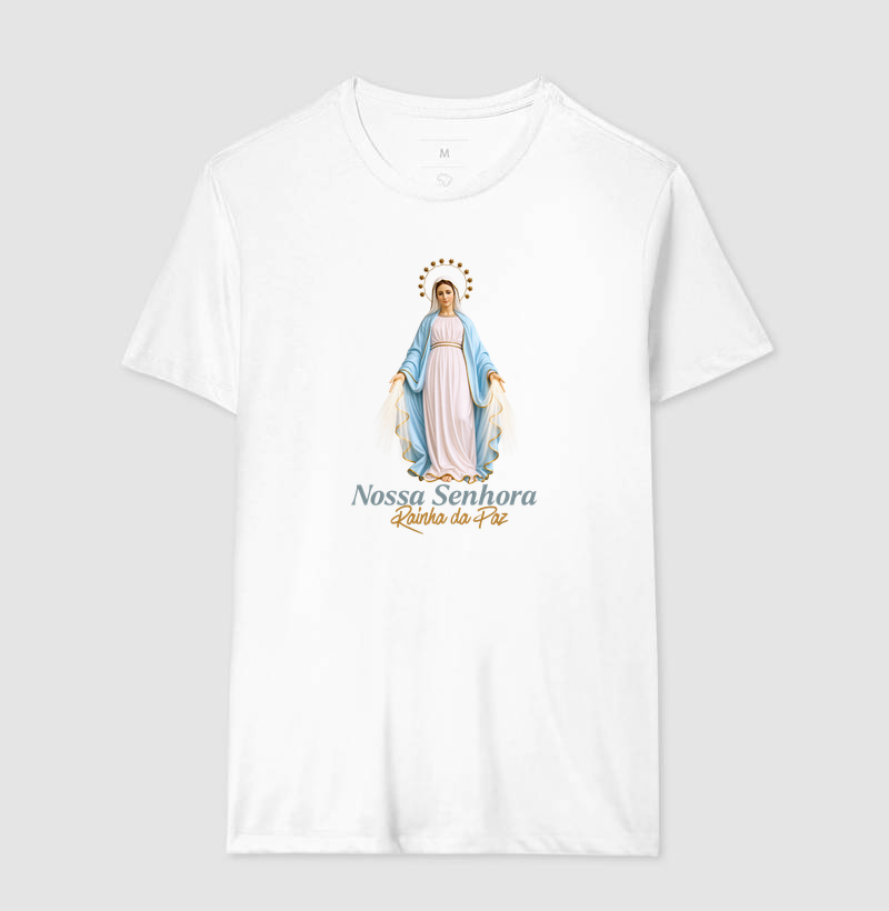 Camiseta Católica Nossa Senhora Rainha da Paz - Imagem 4