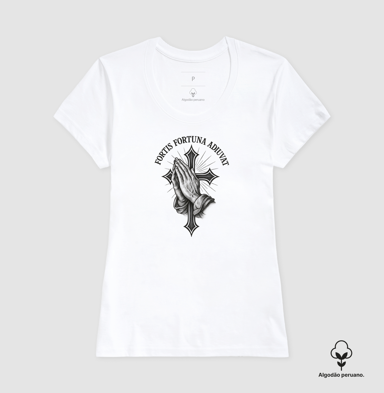 Camiseta Algodão Peruano Fortis Fortuna Adiuvat - Imagem 3